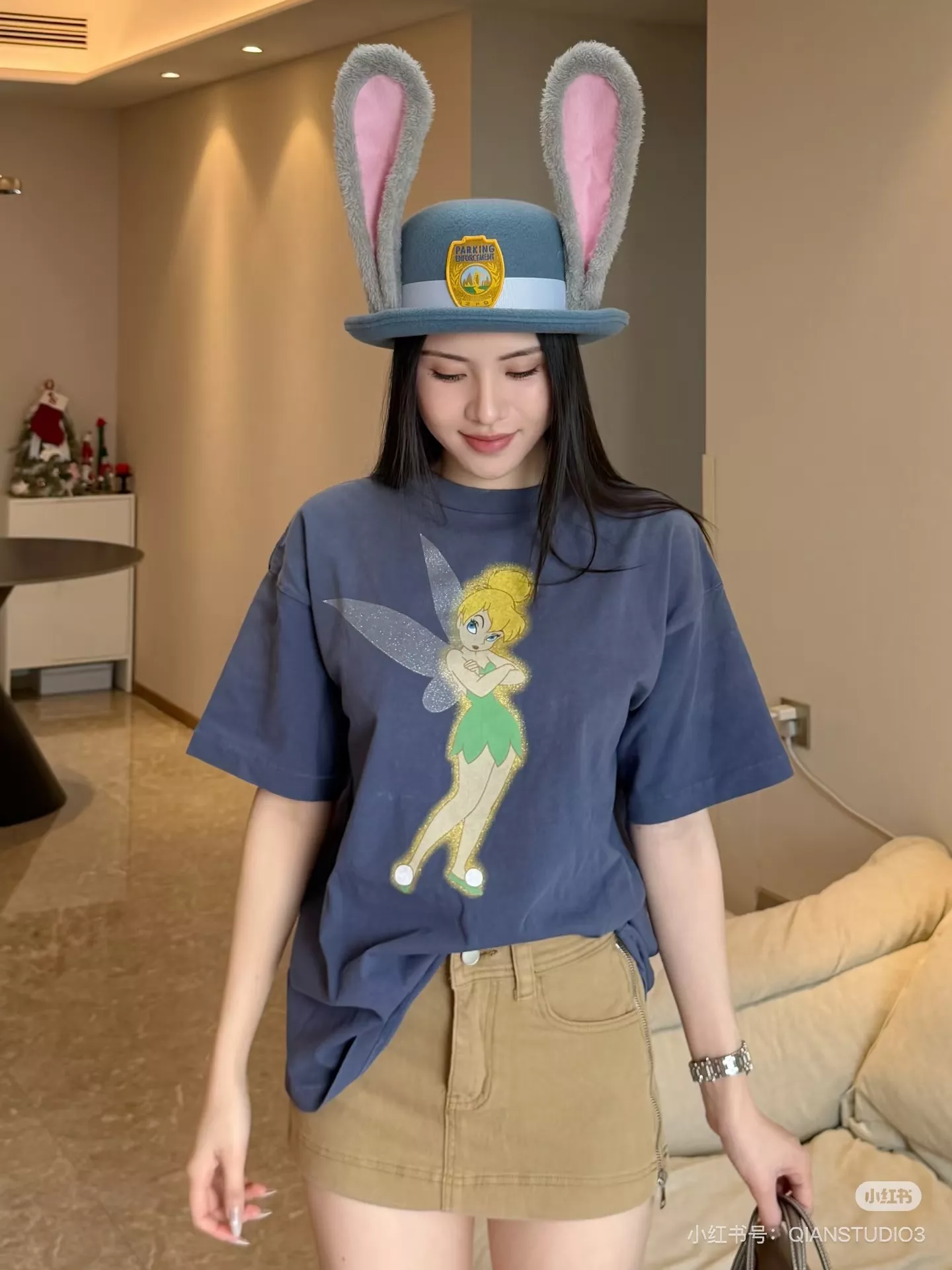 세인트마이클 디즈니 팅커벨 프린트 워싱 티 상세 이미지 37