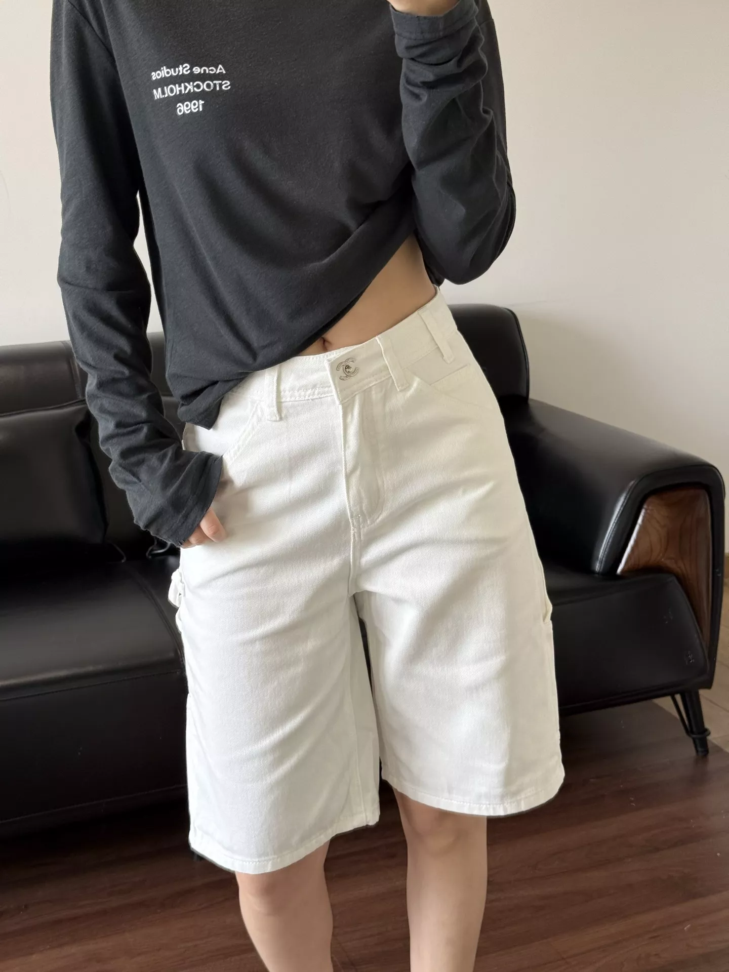 샤넬 워싱 데님 미들 팬츠 상세 이미지 36