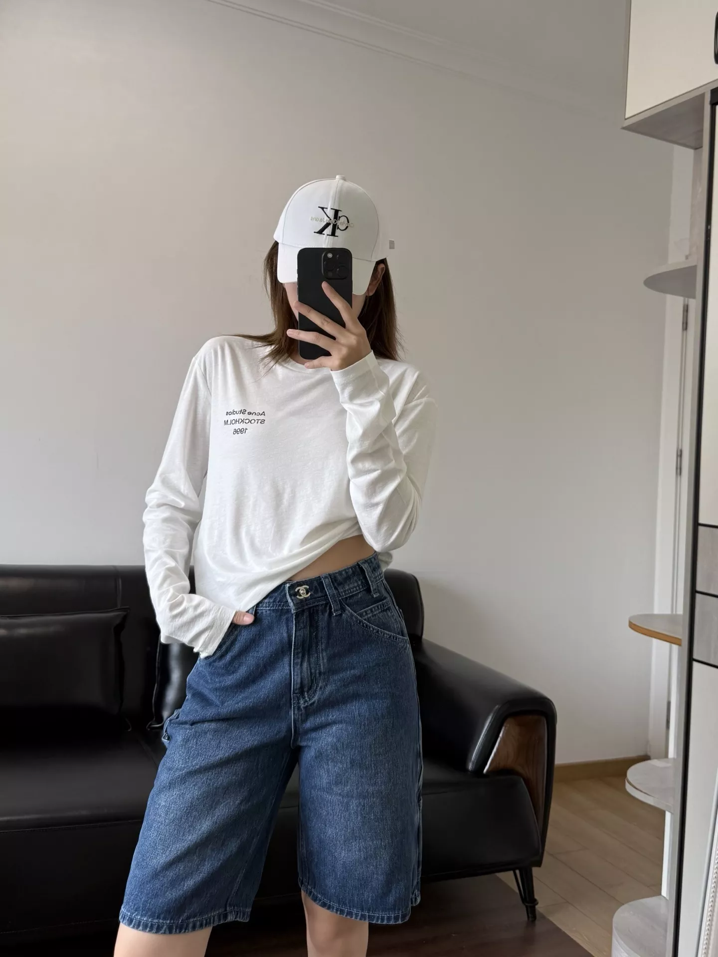 샤넬 워싱 데님 미들 팬츠 상세 이미지 35