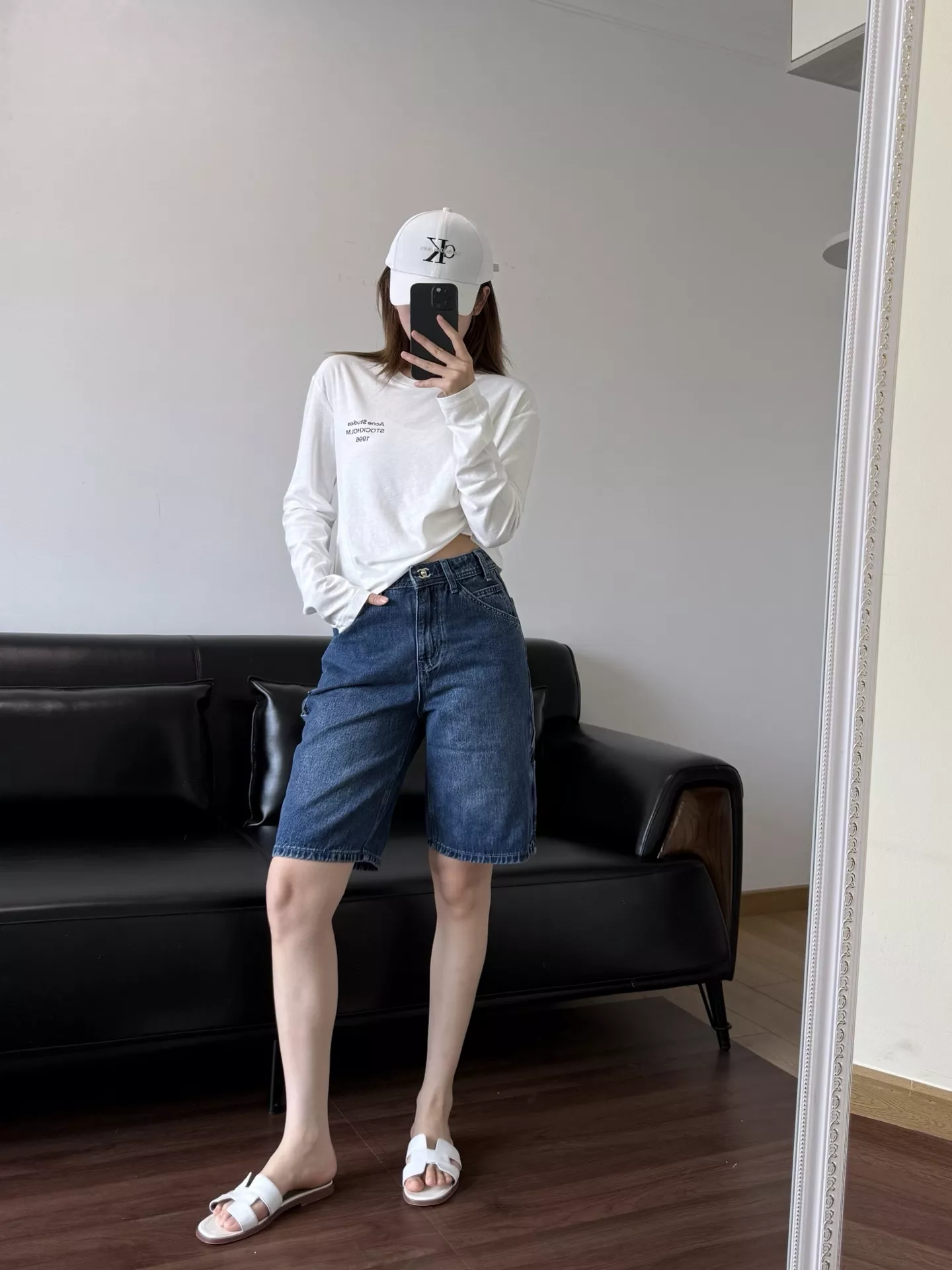 샤넬 워싱 데님 미들 팬츠 상세 이미지 31