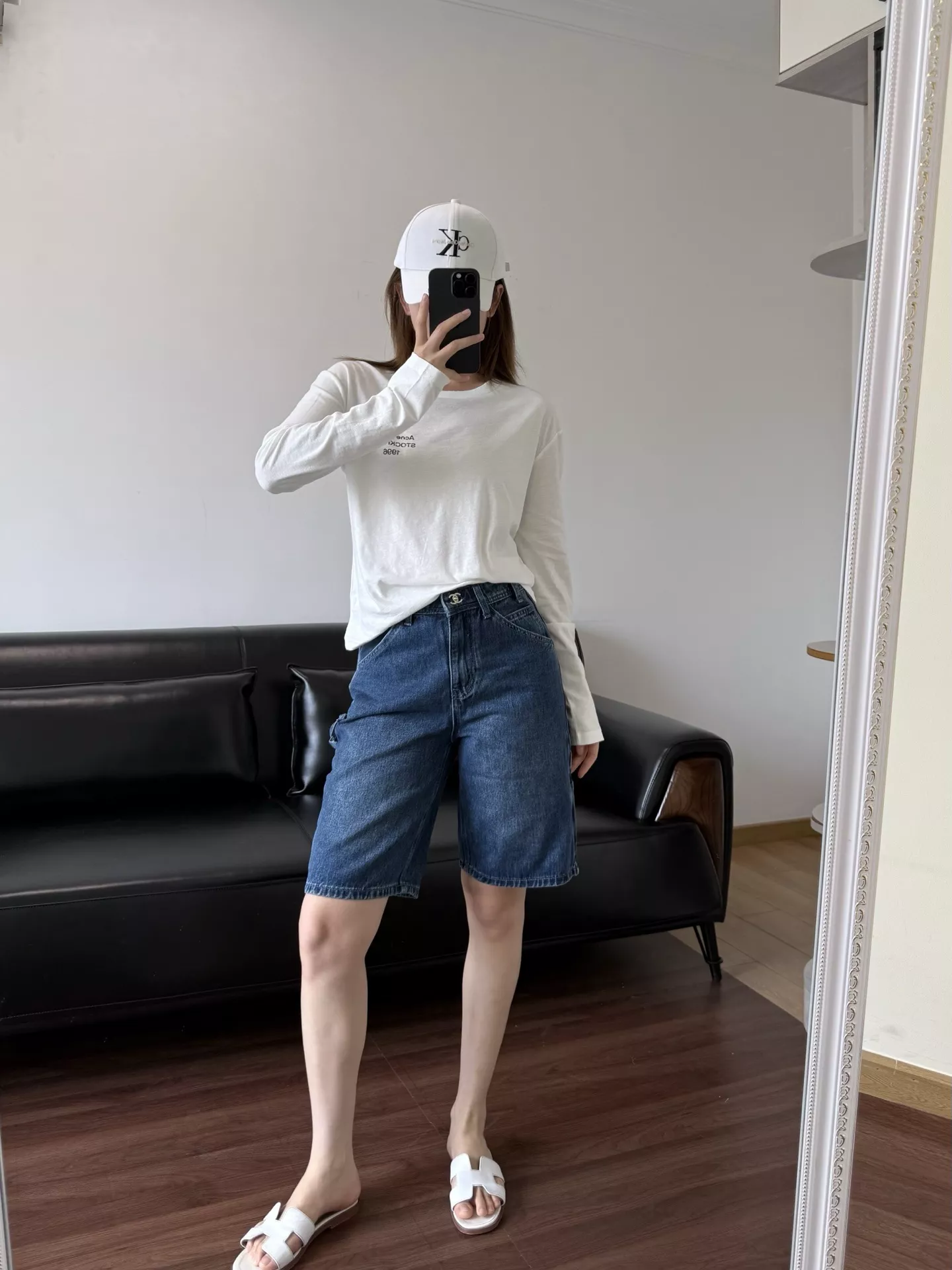 샤넬 워싱 데님 미들 팬츠 상세 이미지 33