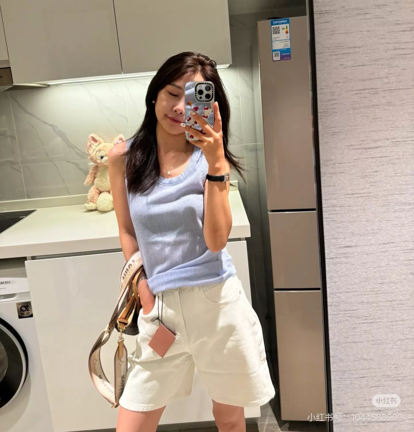 미우미우 하이웨이스트 데님 버뮤다 팬츠 상세 이미지 41
