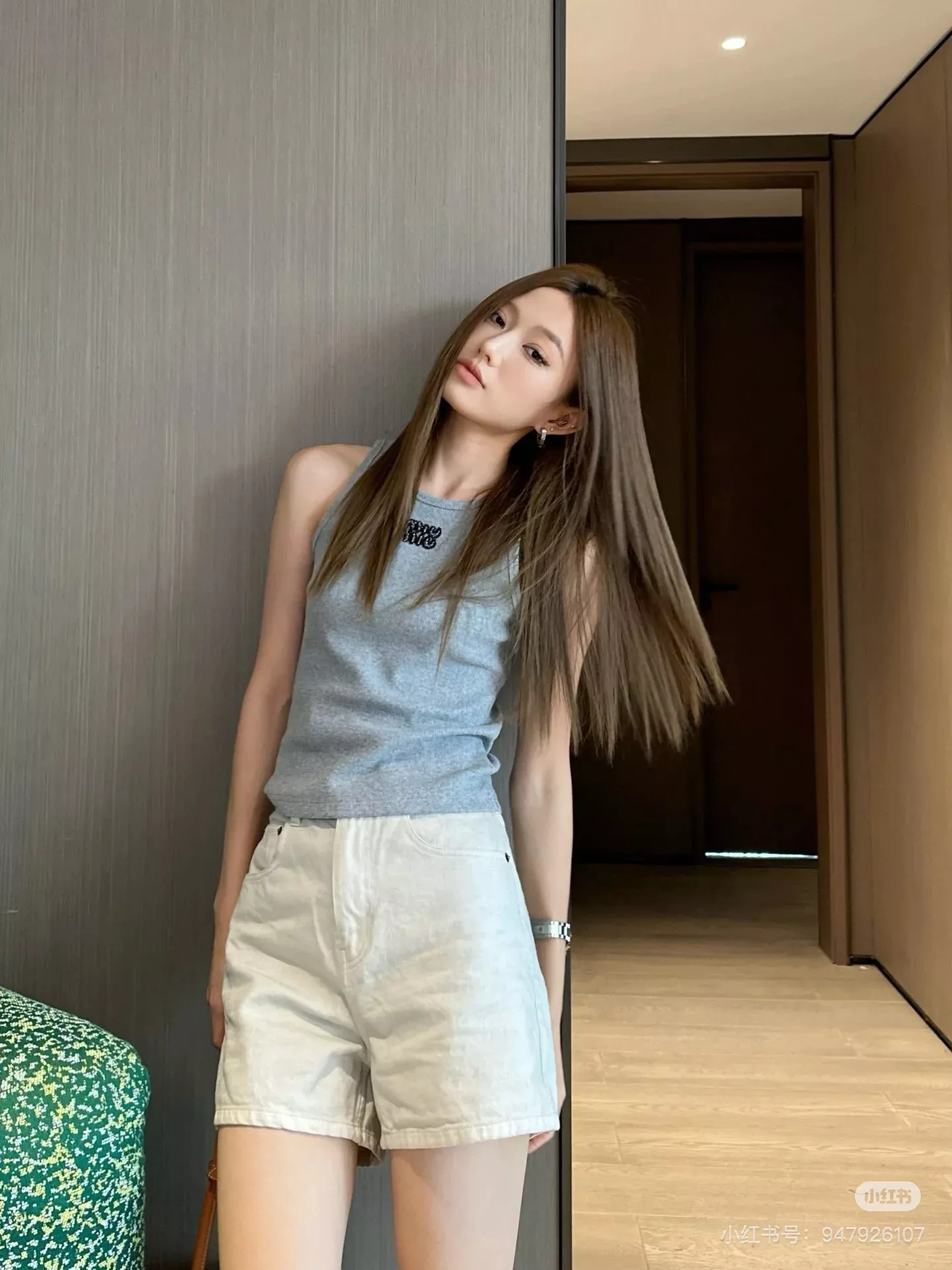 미우미우 하이웨이스트 데님 버뮤다 팬츠 상세 이미지 37