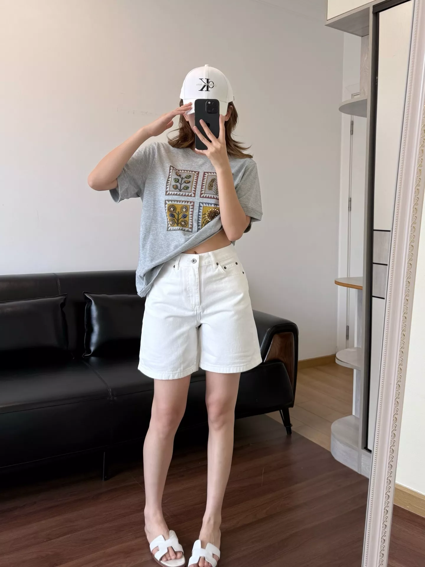 미우미우 하이웨이스트 데님 버뮤다 팬츠 상세 이미지 28
