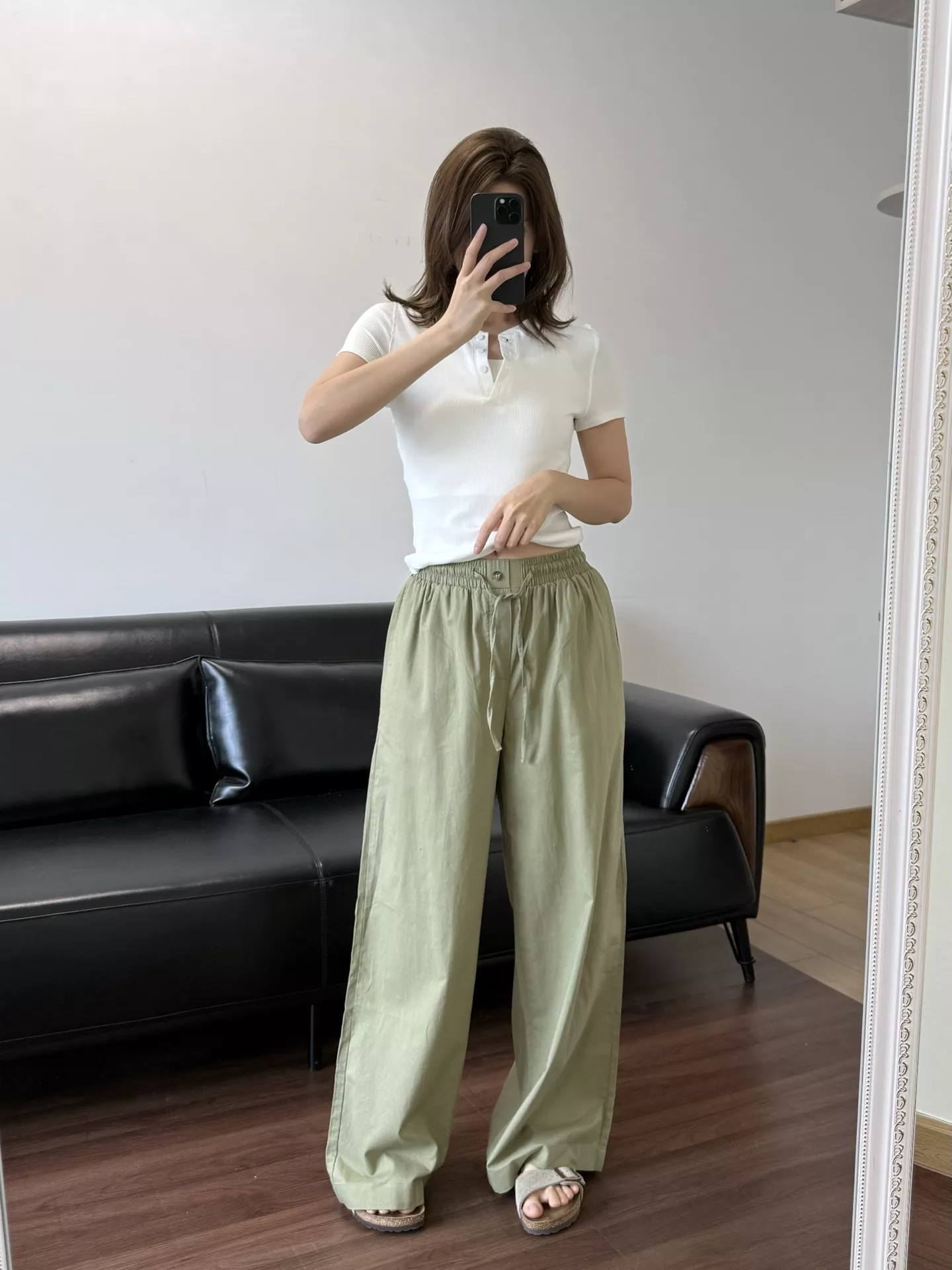 랄프로렌 린넨 밴딩 허리 스트레이트 팬츠 상세 이미지 39