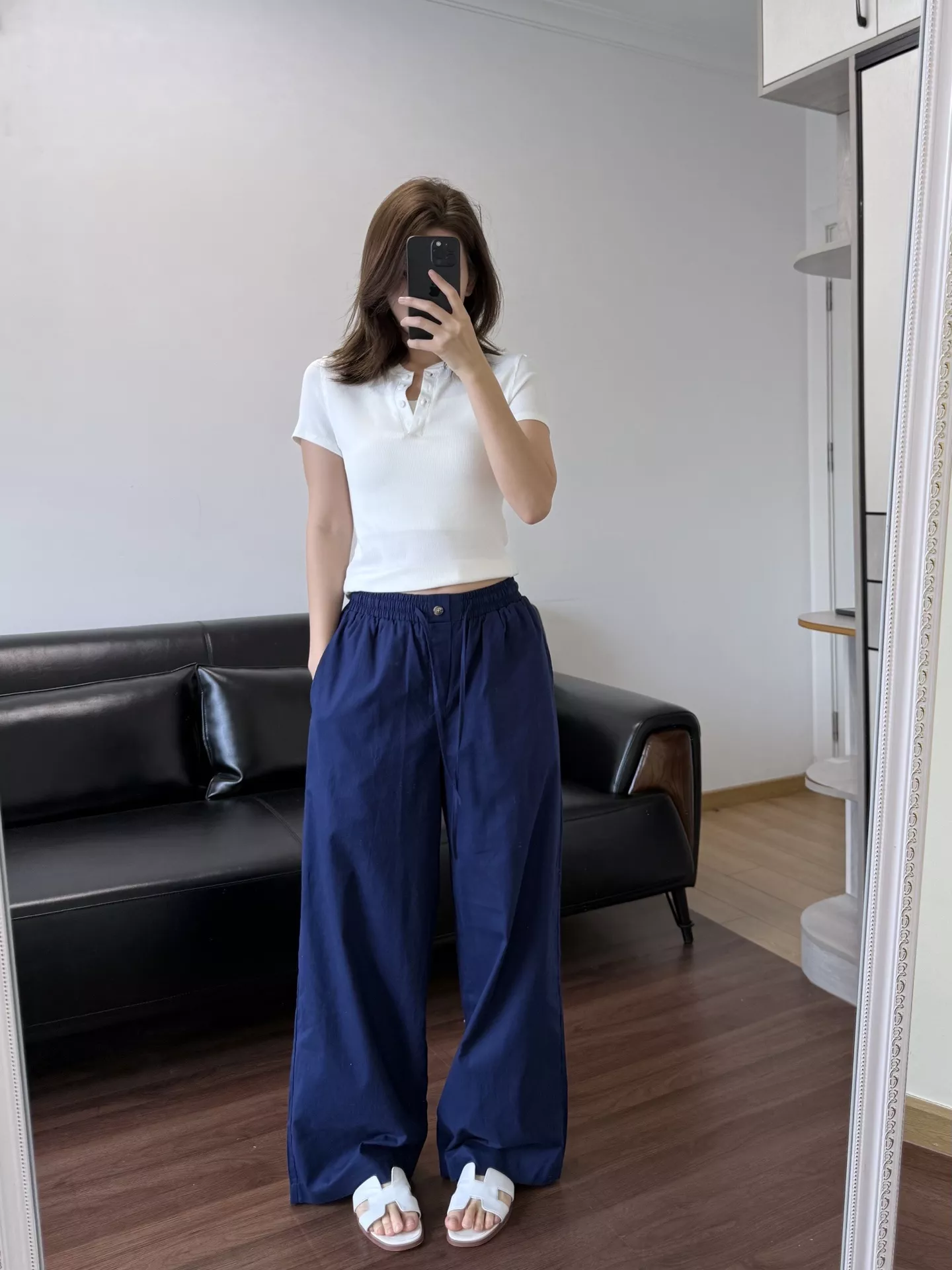 랄프로렌 린넨 밴딩 허리 스트레이트 팬츠 상세 이미지 44