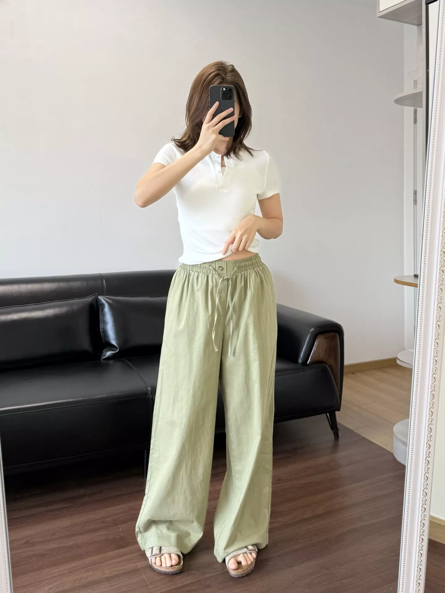 랄프로렌 린넨 밴딩 허리 스트레이트 팬츠 상세 이미지 41