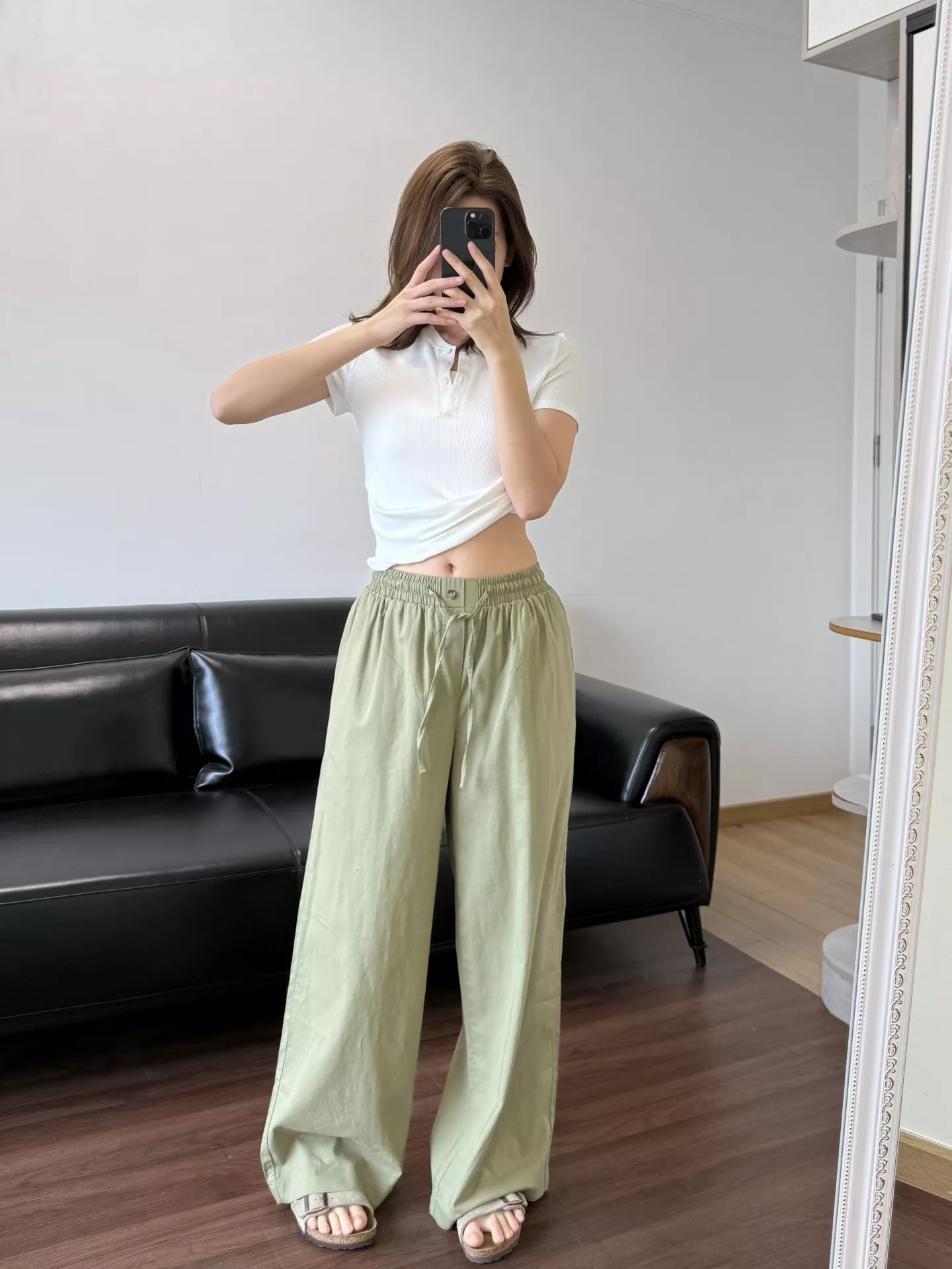 랄프로렌 린넨 밴딩 허리 스트레이트 팬츠 상세 이미지 40