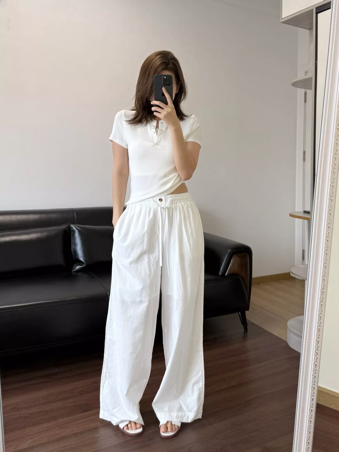 랄프로렌 린넨 밴딩 허리 스트레이트 팬츠 상세 이미지 51