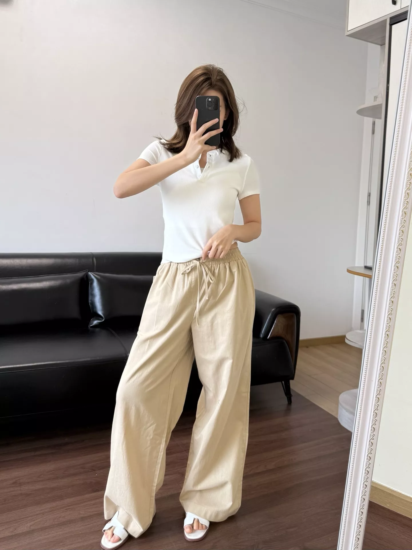 랄프로렌 린넨 밴딩 허리 스트레이트 팬츠 상세 이미지 47