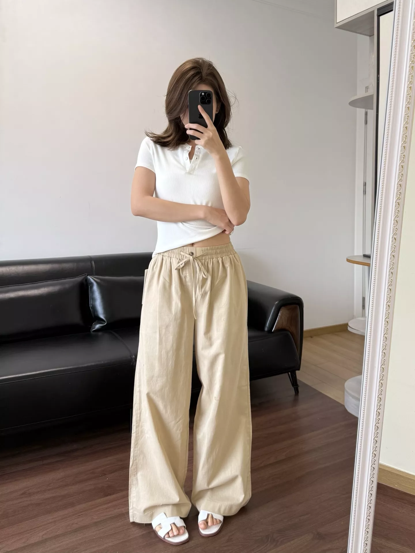 랄프로렌 린넨 밴딩 허리 스트레이트 팬츠 상세 이미지 46