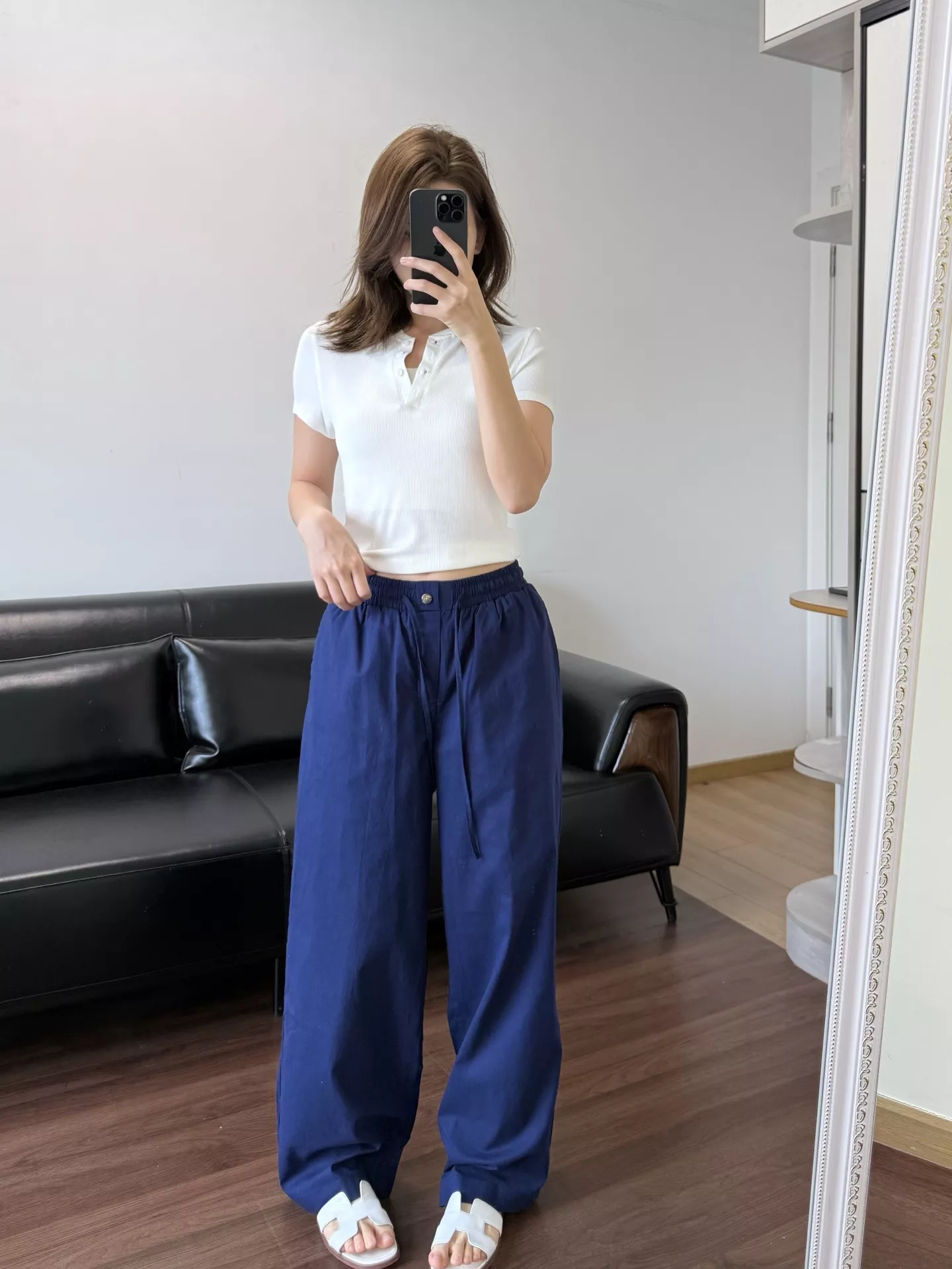 랄프로렌 린넨 밴딩 허리 스트레이트 팬츠 상세 이미지 42