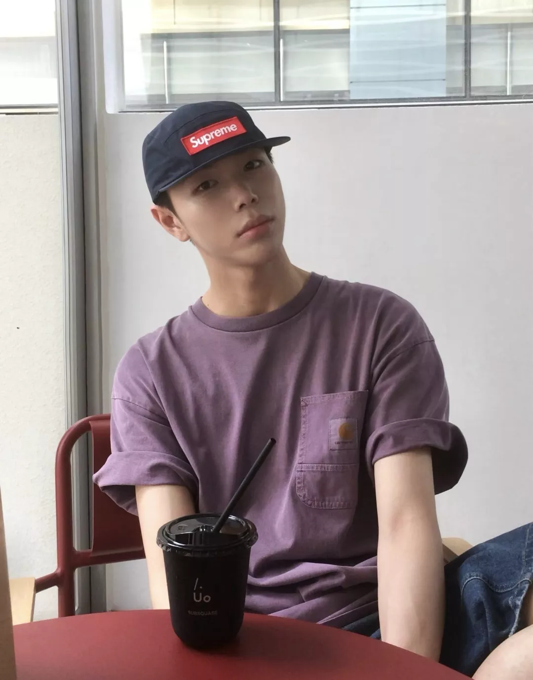 칼하트 로고 포켓 워싱 반팔 상의 상세 이미지 35