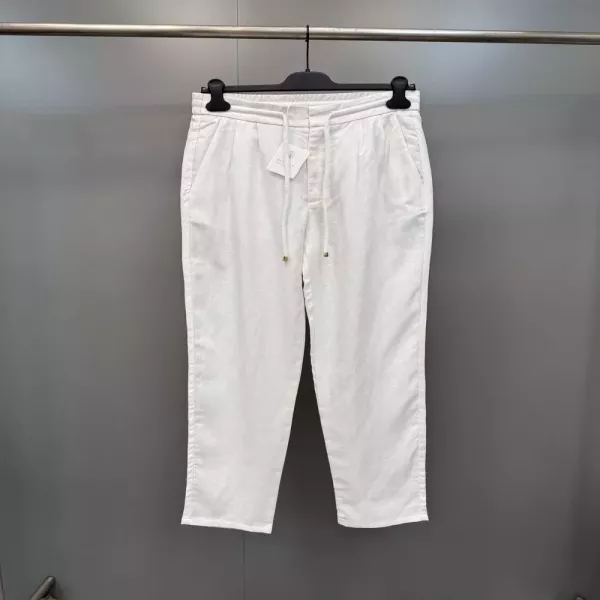 브루넬로쿠치넬리 린넨 드로스트링 팬츠