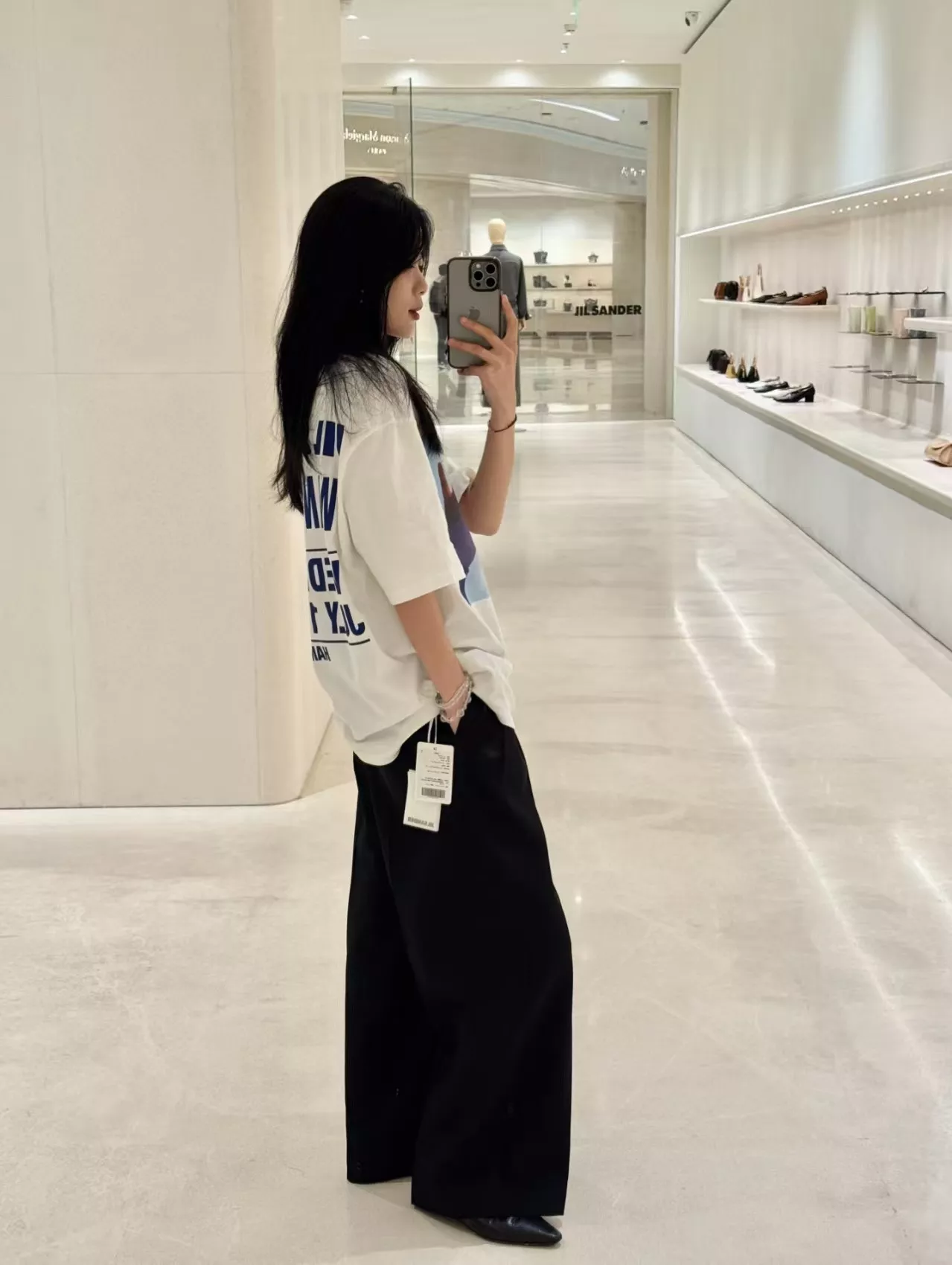 질샌더 블루 스카이 프린트 반팔 상의 상세 이미지 16
