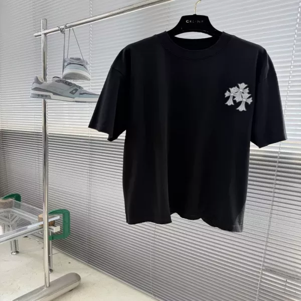 크롬하츠 자수 패치 포인트 오버핏 티