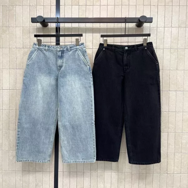 로에베 하이웨이스트 와이드 데님 팬츠