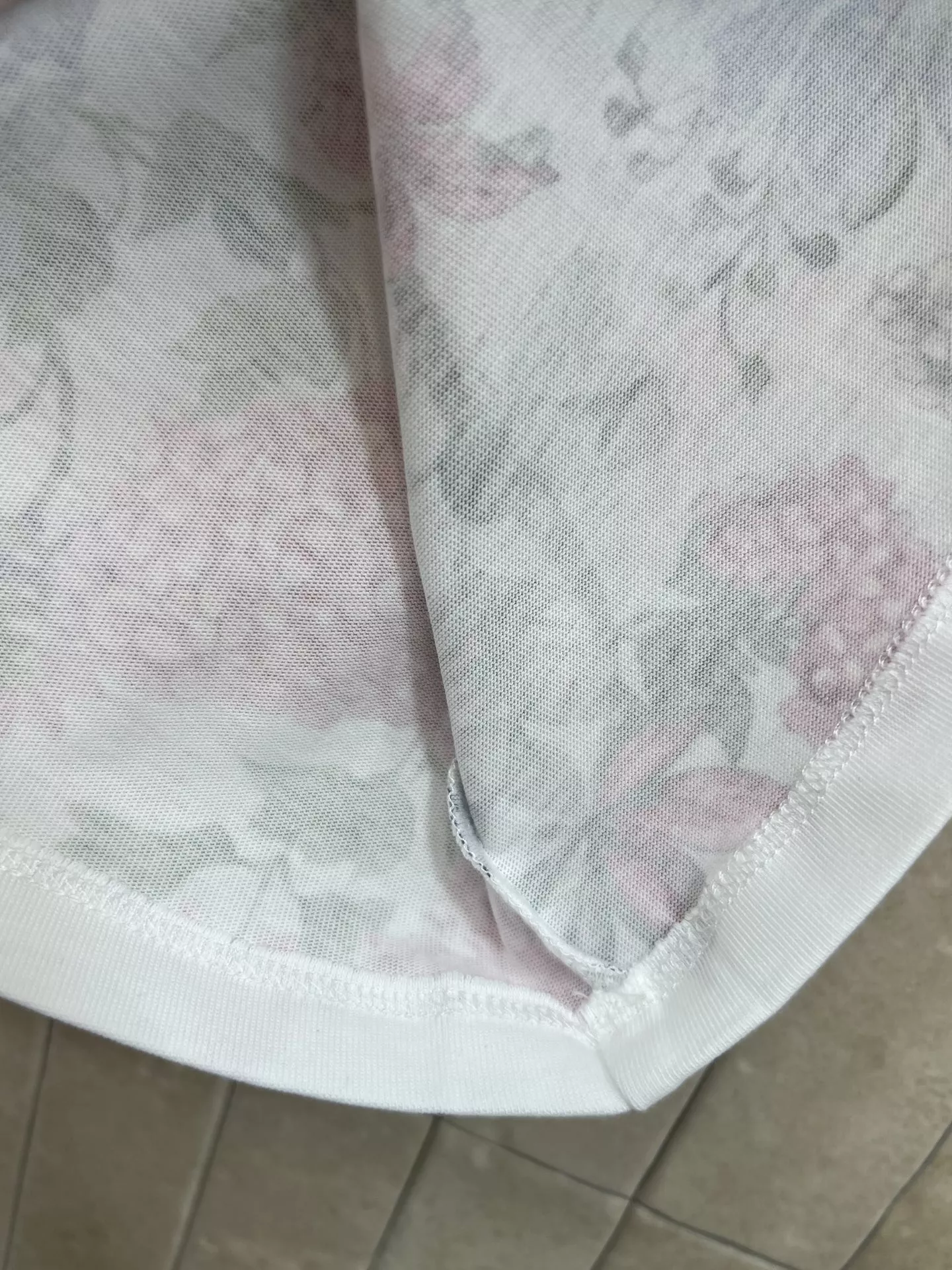디올 플라워 프린트 코튼 반팔 탑 상세 이미지 6