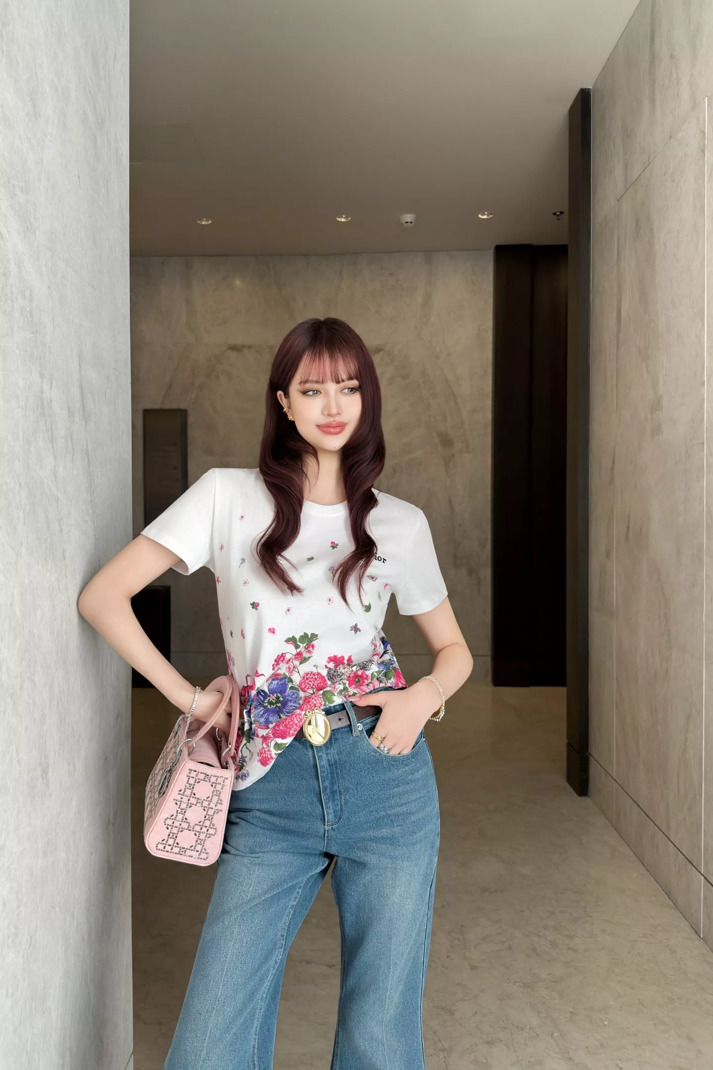 디올 워싱 코튼 미세 부츠컷 청바지 상세 이미지 27