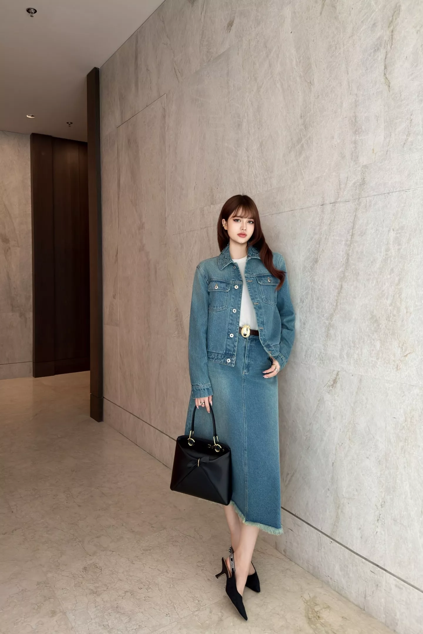디올 워싱 코튼 크롭 데님 아우터 상세 이미지 18