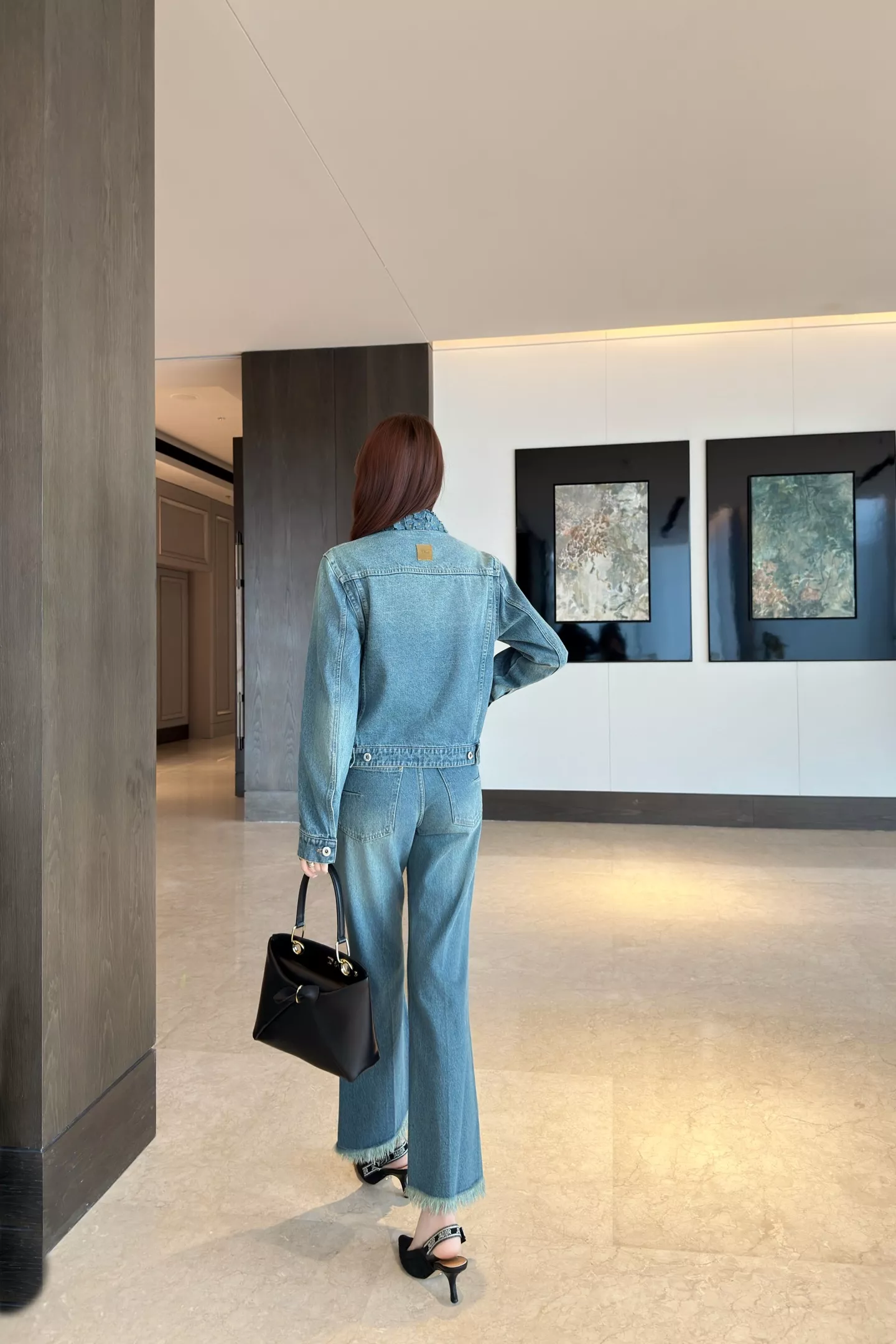 디올 워싱 코튼 크롭 데님 아우터 상세 이미지 27