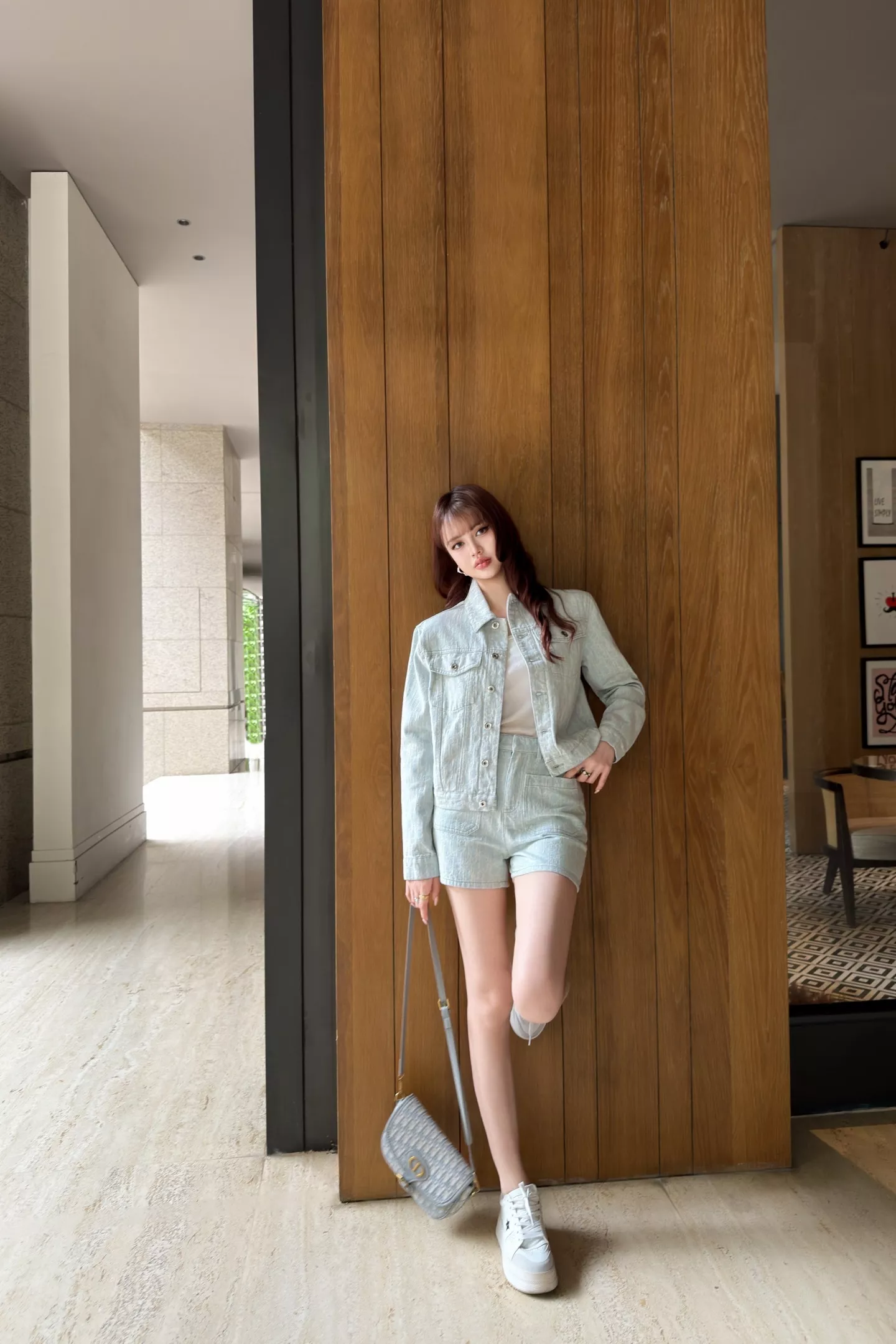 디올 자카드 워싱 데님 쇼츠 상세 이미지 26