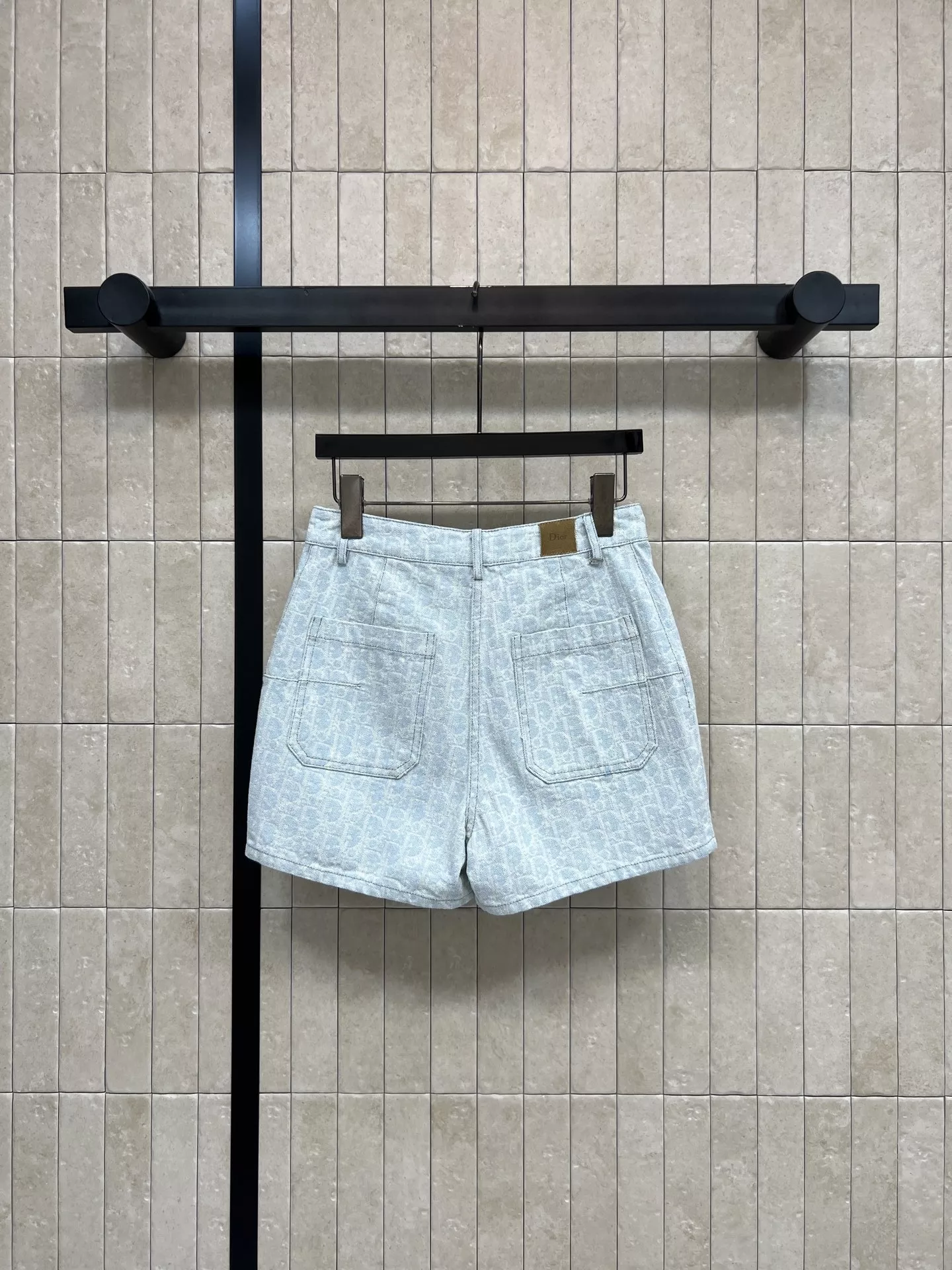 디올 자카드 워싱 데님 쇼츠 상세 이미지 7