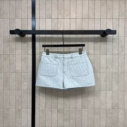 디올 자카드 워싱 데님 쇼츠