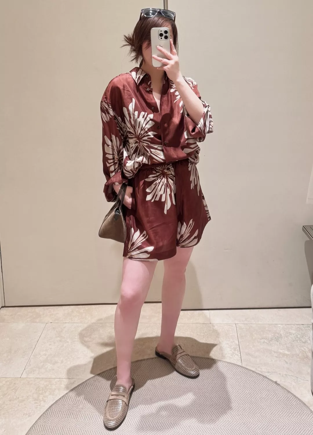 브루넬로쿠치넬리 실크 프린트 셔츠 앤 쇼츠 세트 상세 이미지 15