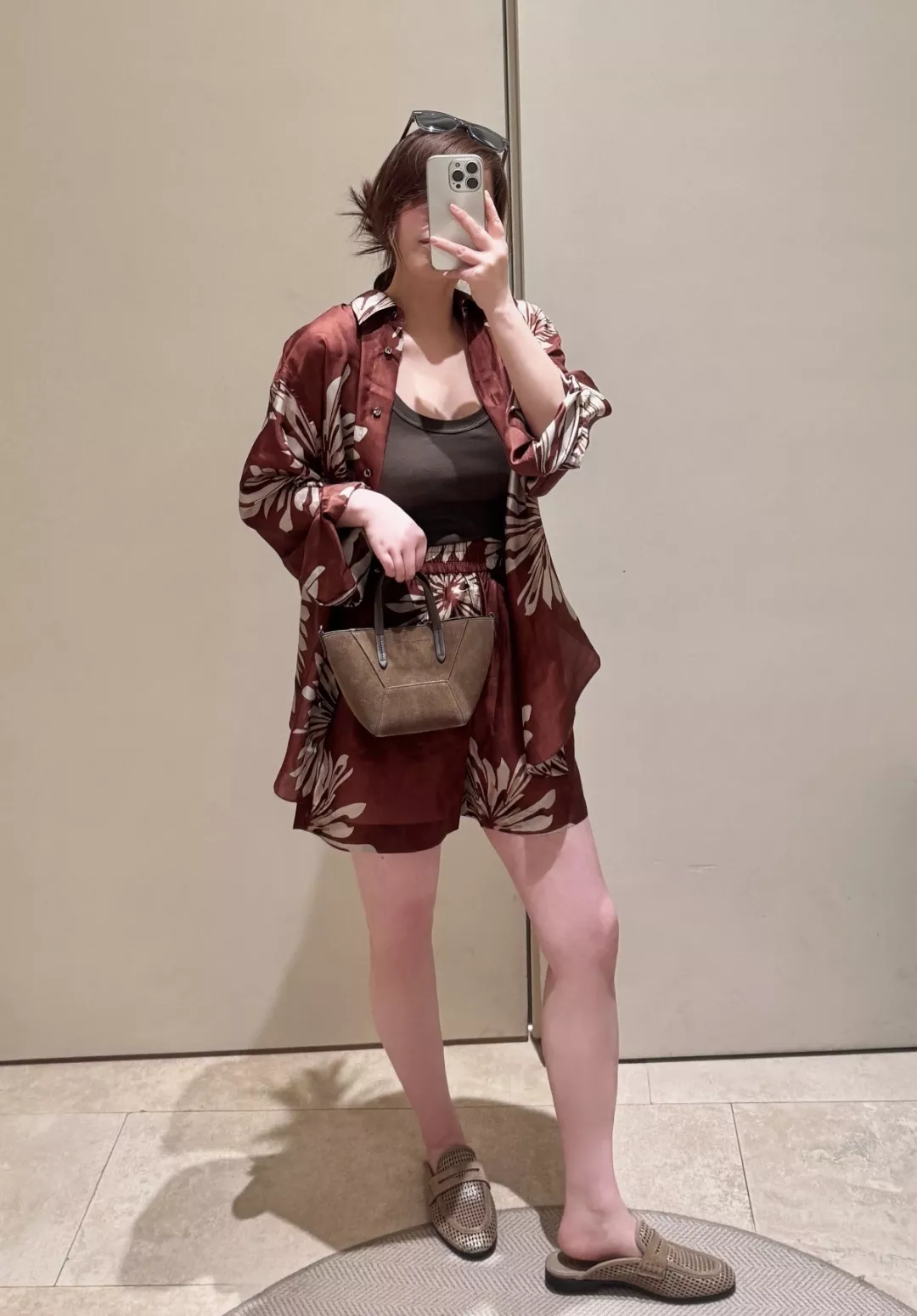 브루넬로쿠치넬리 실크 프린트 셔츠 앤 쇼츠 세트 상세 이미지 20