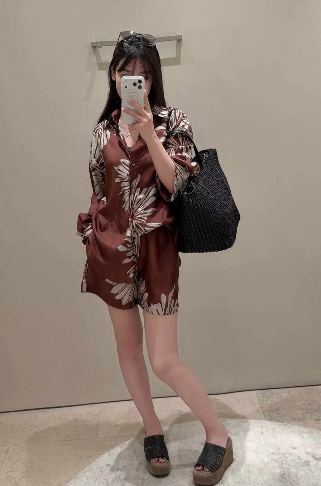브루넬로쿠치넬리 실크 프린트 셔츠 앤 쇼츠 세트 상세 이미지 18