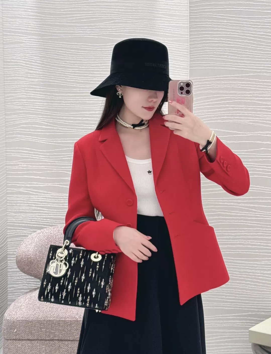 디올 실크 울 테일러드 재킷 상세 이미지 11