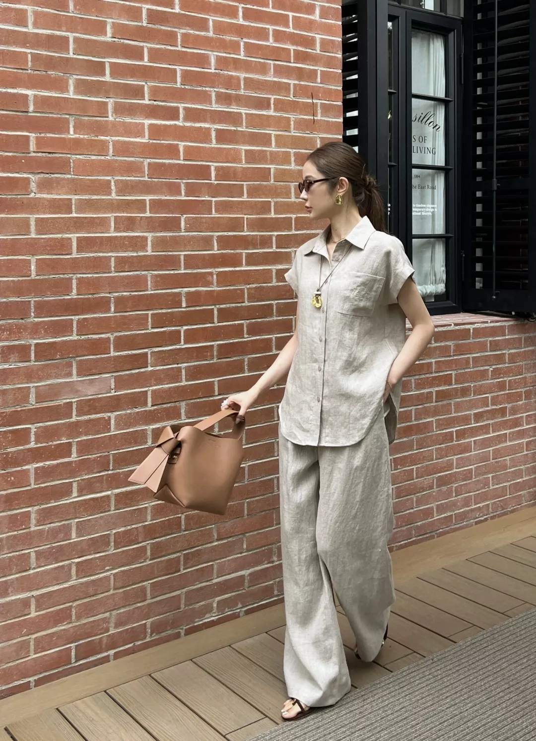로로피아나 여름 린넨 반팔 셔츠 상세 이미지 34