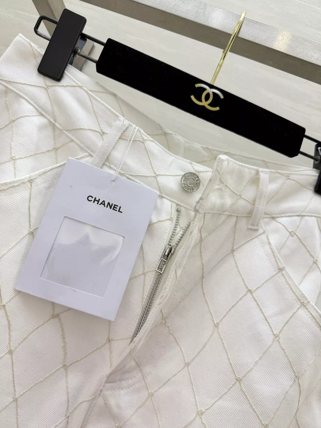 샤넬 퀼팅 디테일 와이드 카고 팬츠 상세 이미지 8