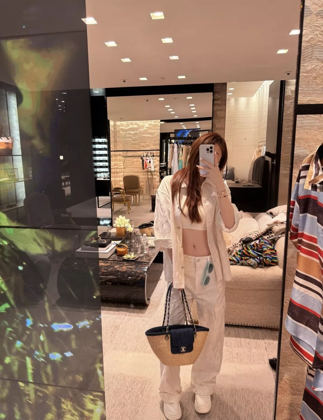 샤넬 퀼팅 디테일 와이드 카고 팬츠 상세 이미지 19