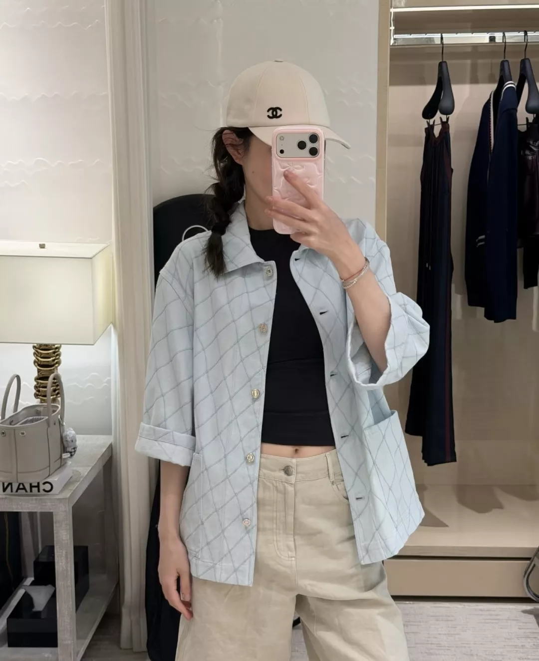 샤넬 퀼팅 라인 카라 아우터 상세 이미지 30
