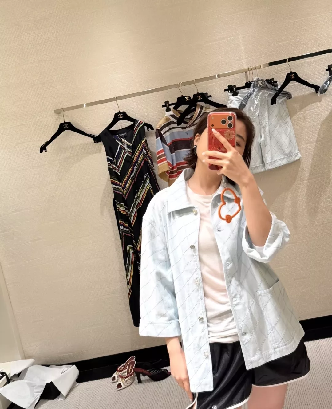 샤넬 퀼팅 라인 카라 아우터 상세 이미지 35