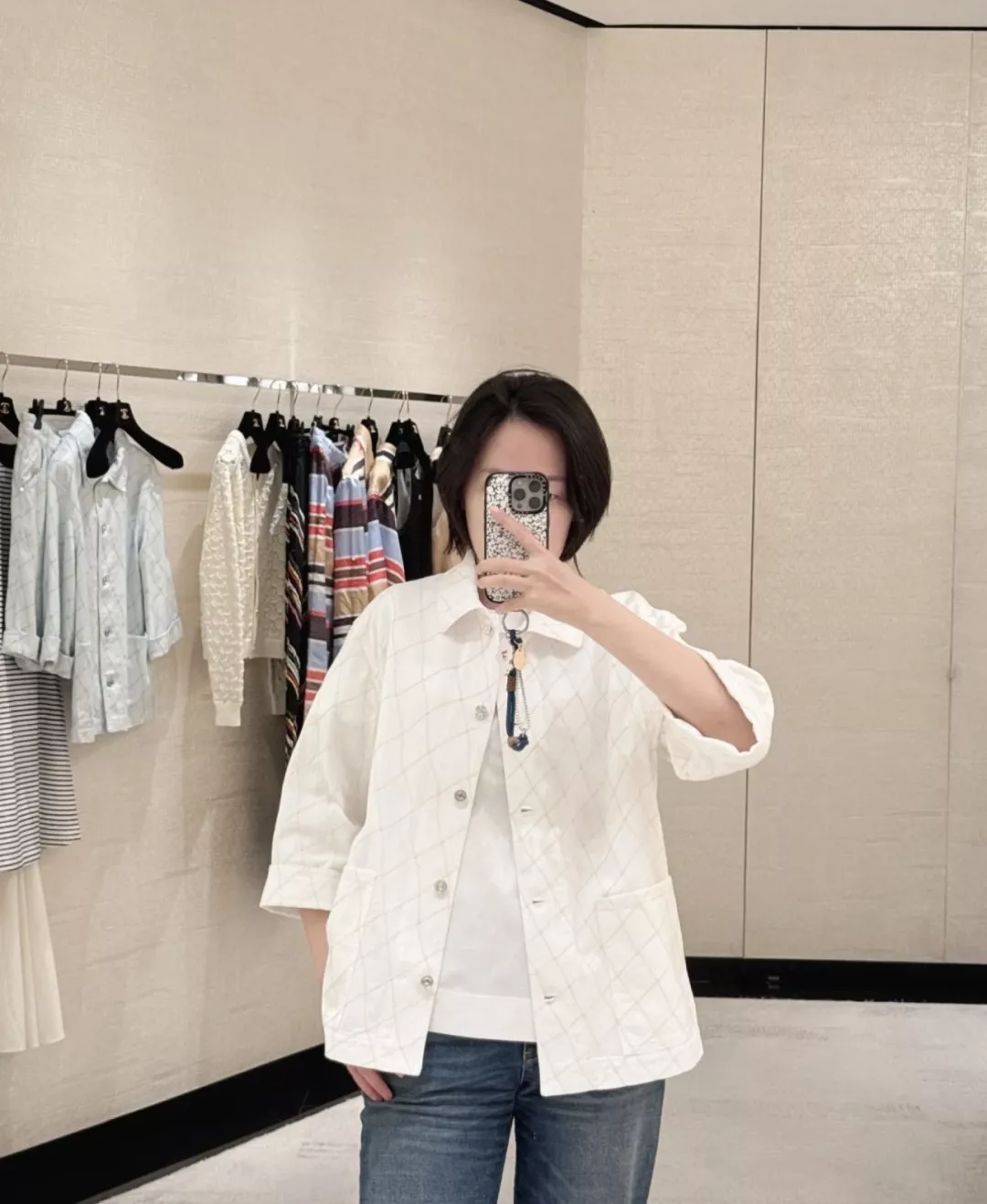 샤넬 퀼팅 라인 카라 아우터 상세 이미지 20