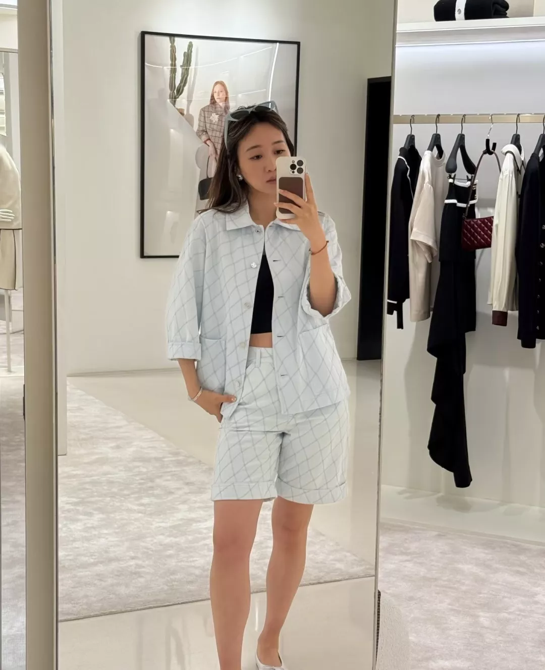샤넬 퀼팅 라인 카라 아우터 상세 이미지 31
