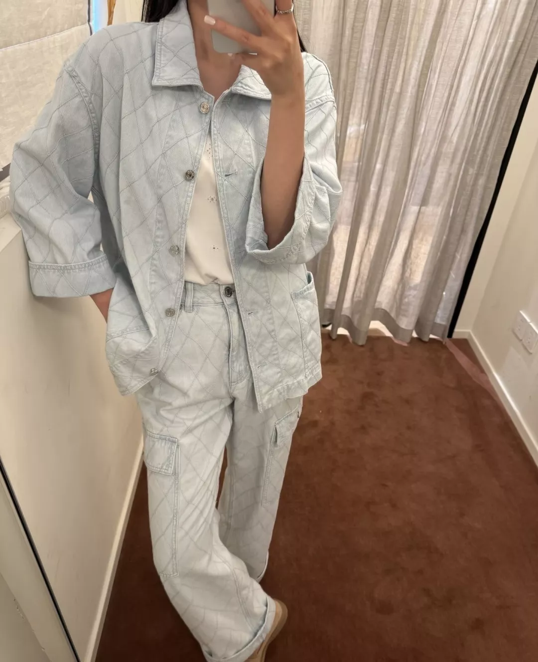 샤넬 퀼팅 라인 카라 아우터 상세 이미지 29