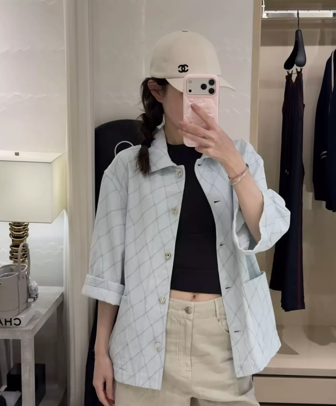 샤넬 퀼팅 라인 카라 아우터 상세 이미지 32