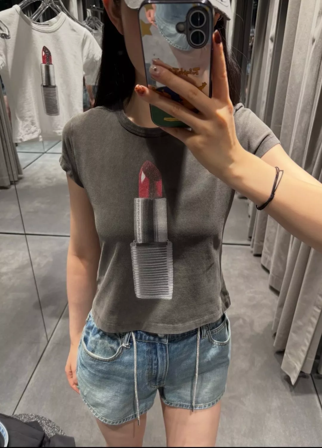 알렉산더왕 스트링 장식 데님 쇼츠 상세 이미지 3