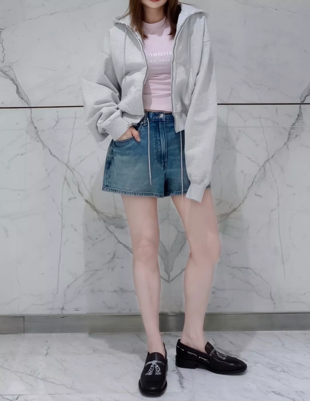 알렉산더왕 스트링 장식 데님 쇼츠 상세 이미지 8