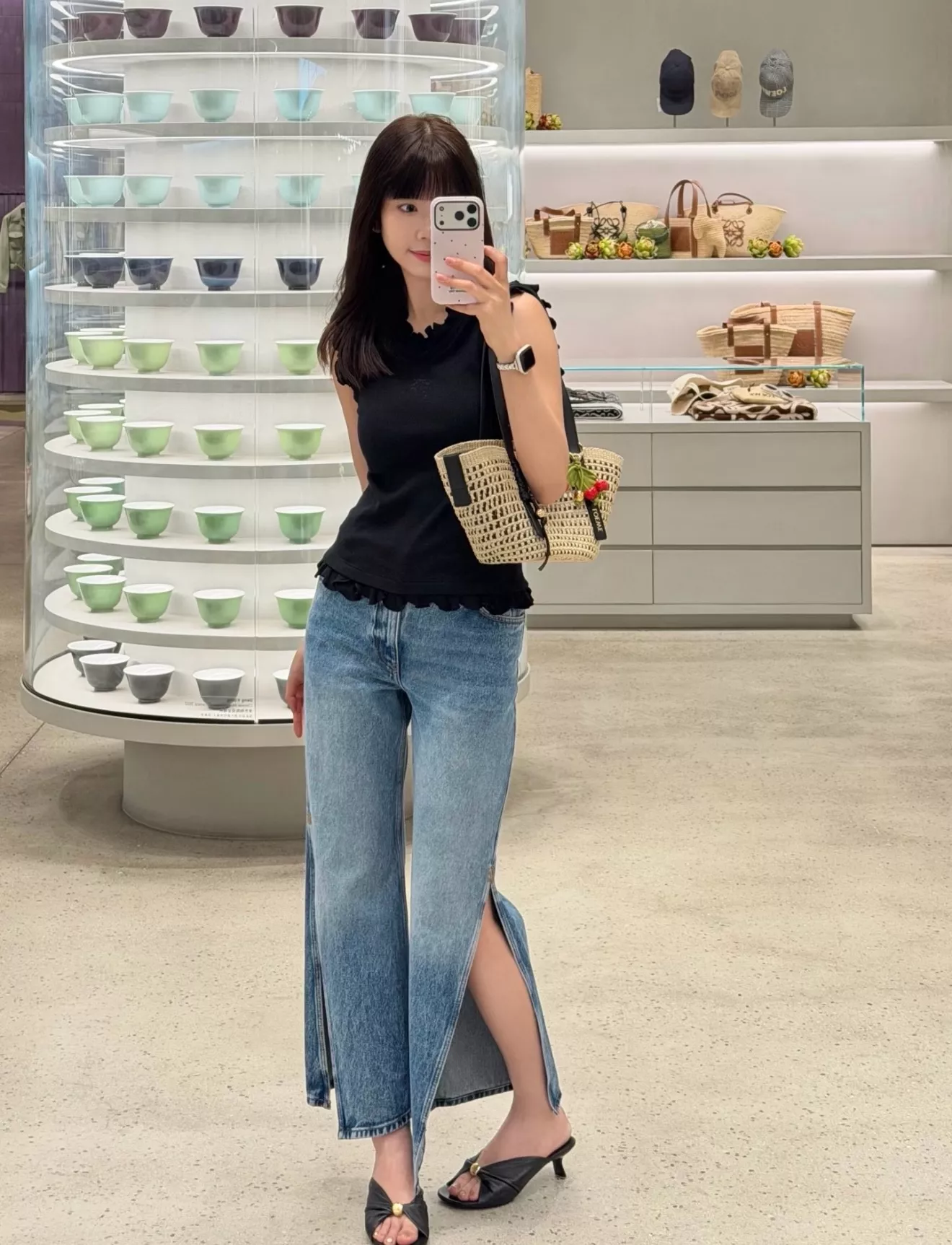 로에베 사이드 슬릿 데님 팬츠 상세 이미지 5
