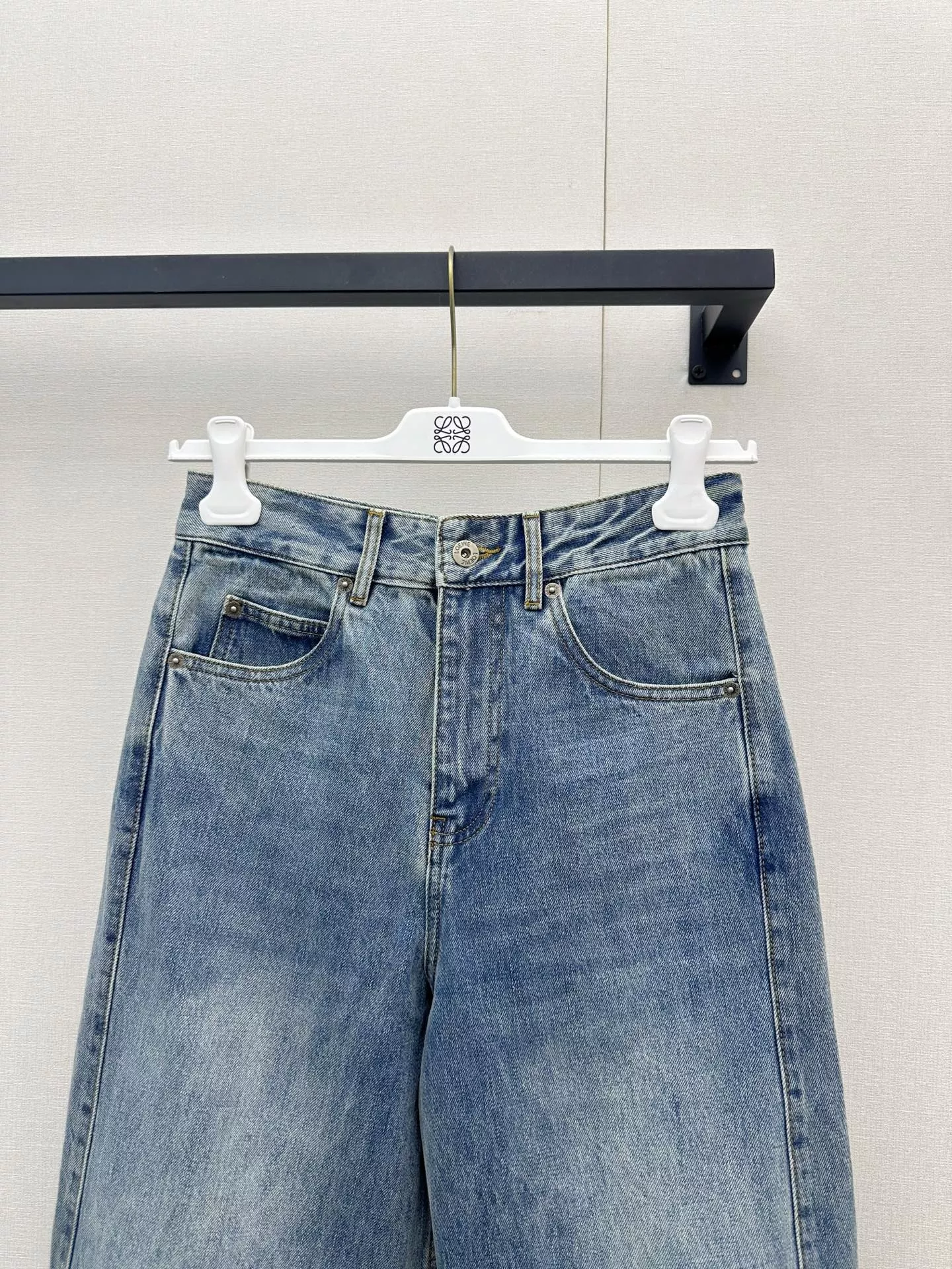로에베 빈티지 자수 로고 와이드 데님 팬츠 상세 이미지 11