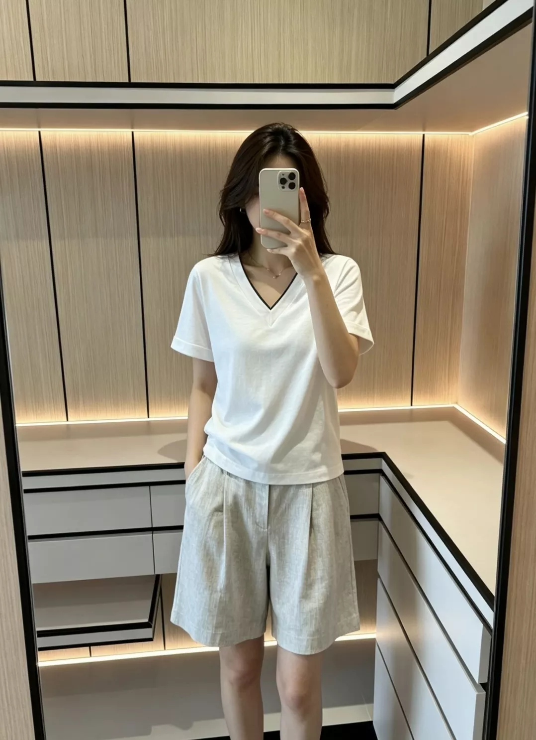 브루넬로쿠치넬리 실버사 포인트 리넨 버뮤다 반바지 상세 이미지 90