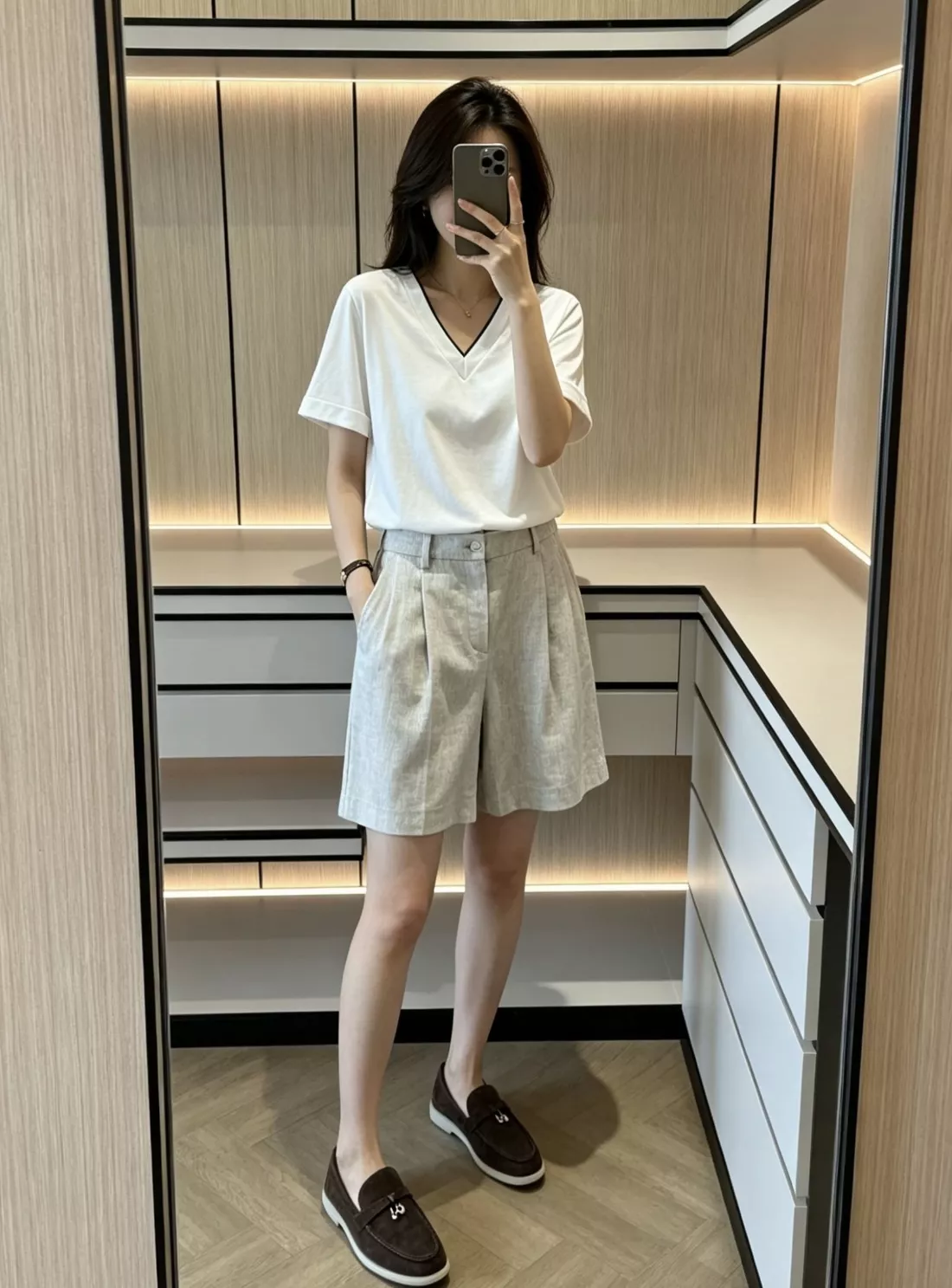 브루넬로쿠치넬리 실버사 포인트 리넨 버뮤다 반바지 상세 이미지 87