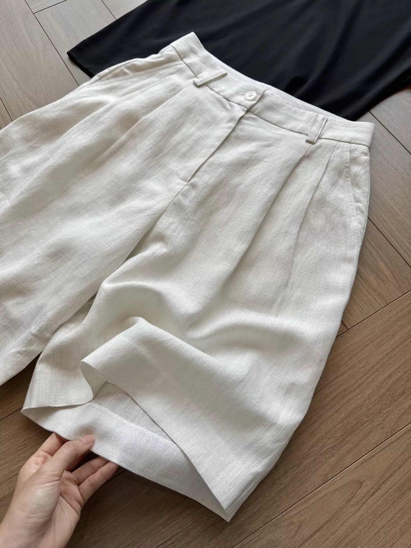 브루넬로쿠치넬리 실버사 포인트 리넨 버뮤다 반바지 상세 이미지 19
