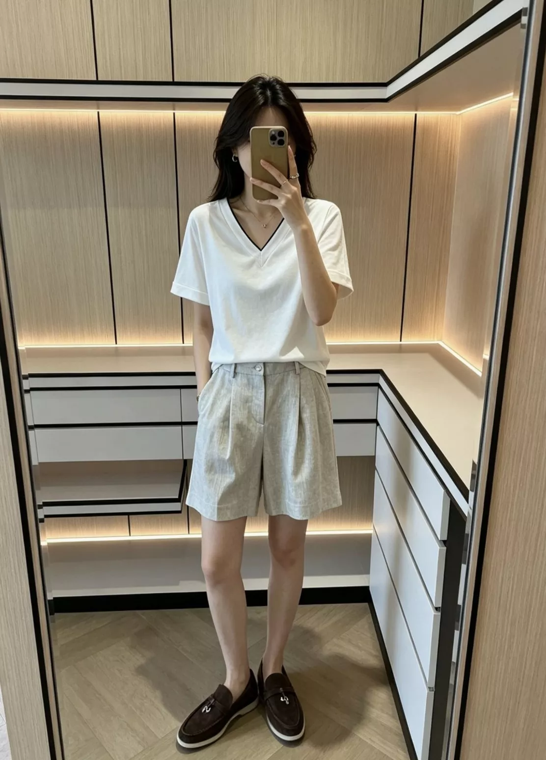 브루넬로쿠치넬리 실버사 포인트 리넨 버뮤다 반바지 상세 이미지 88
