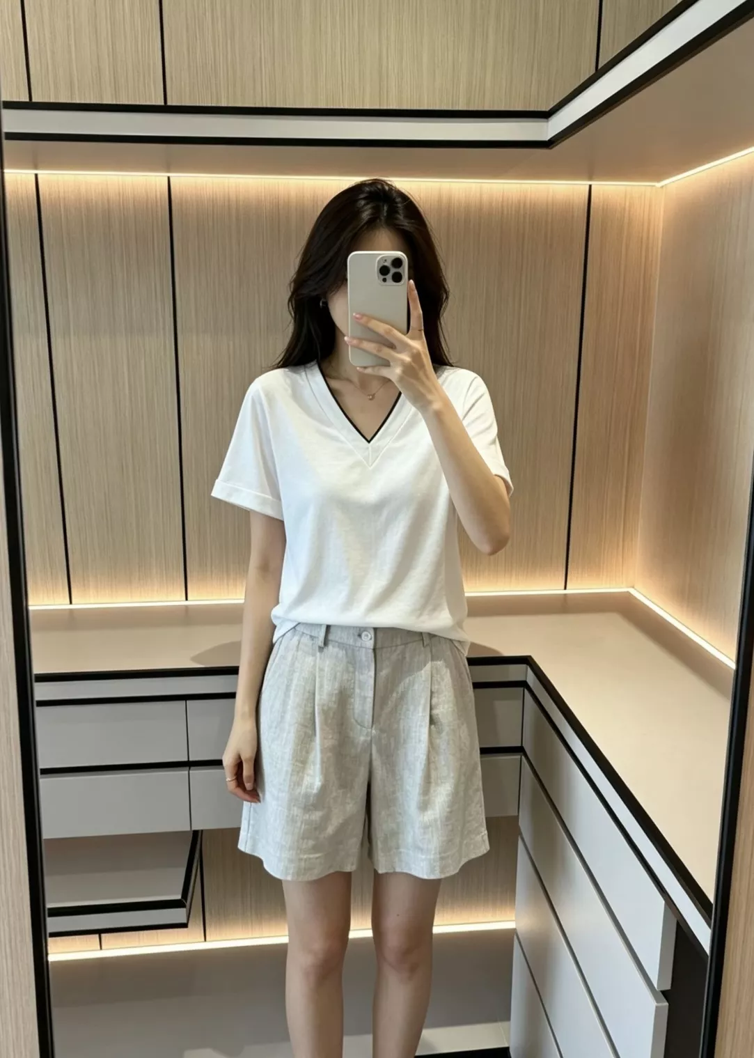 브루넬로쿠치넬리 실버사 포인트 리넨 버뮤다 반바지 상세 이미지 89